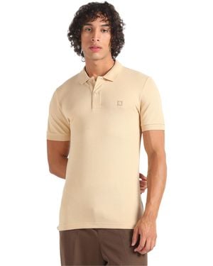 Calvin Klein Jeans CK Embro Badge Slim Polo J30J325269 iche Corte - Neutro