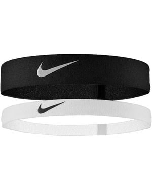 Nike Bnd Flex Headband For Set Of 2 Nylon And Spandex Colour: Black/white/black