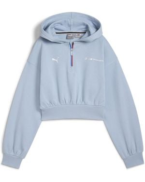 PUMA Standard BMW M Motorsport Essentials Half Zip Hoodie Blue Wash SS25 - Blau