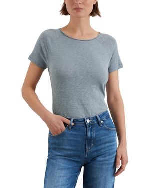 Marc O' Polo T-Shirt aus Bio-Baumwolle mit U-Boot Ausschnitt - Blau