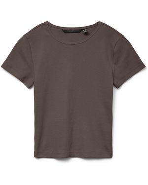 Vero Moda Vmchloe Ss Short Top JRS Noos - Braun