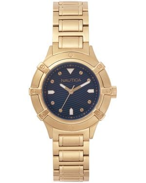 Nautica Orologio Analogico Classico Quarzo Donna con Cinturino in Acciaio Inox NAPCPR005 - Blu