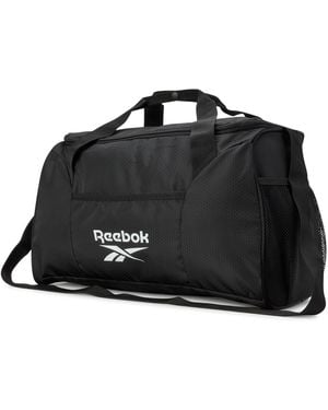 Reebok Classic Compact Sports Gym Bag - Lightweight Overnight Weekender Bag For - Black