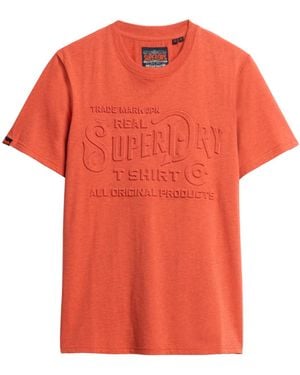 Superdry Workwear Embossed Relaxed Tee Onderhemd - Oranje