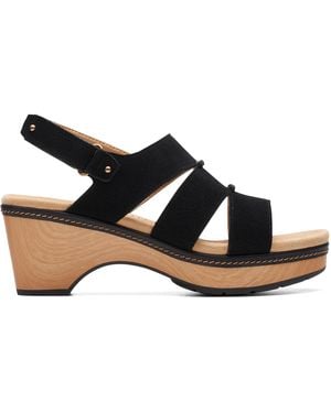 Clarks Seannah Glow Wedge Sandal - Black