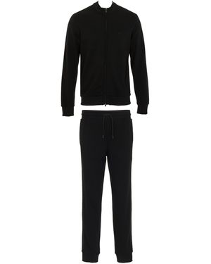 Emporio Armani Basic Terr Tracksuit Set Trainingsanzug - Schwarz