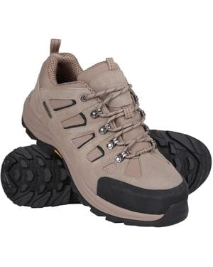 Mountain Warehouse Vertex Mens Extreme Vibram Shoes - Isodry, Vibram Sole, Suede & Mesh Upper, Deep Lugs - Best For Walking, - Brown