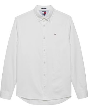 Tommy Hilfiger TJM Reg Oxford EXT Dm0dm21298 L/S Shirt - Weiß