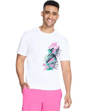 Skechers Pickleball Splatter Ss Tee White Xl