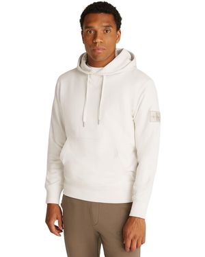 Calvin Klein Badge Hoodie J30J323430 - Bianco