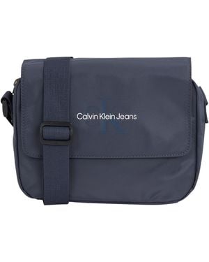 Calvin Klein Uomo Borsa a Tracolla Sport Essentials Flap con Zip - Blu