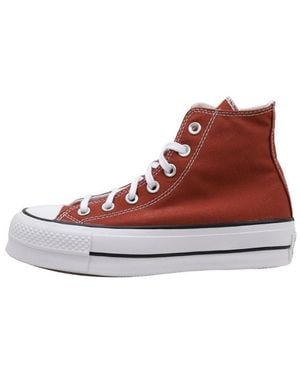 Converse Chuck Taylor All Star Lift Platform Seasonal Colour Trainer - Red