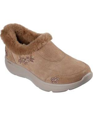 Skechers Womens Hands Free Slip-ins On-the-go Encore Embroidered Slipper - Brown