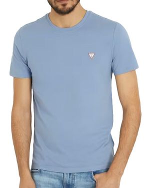 Guess T-Shirt Baumwolle Jersey Stretch Logo Triangel Basic M2YI24J1314 Größe L Hauptfarbe Avion - Blau