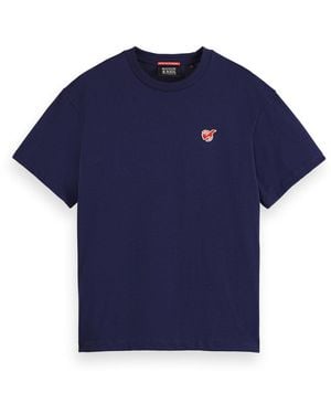 Scotch & Soda Core-the Free Spirit Peace Bird T-shirt - Blue