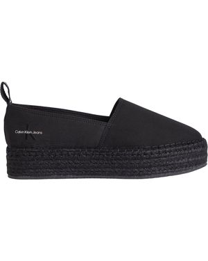Calvin Klein Jeans Donna Espadrillas Platform con Zeppa - Nero