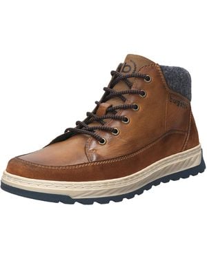 Bugatti Sneakerboot aus Leder mit Innenreißverschluss - Marrone
