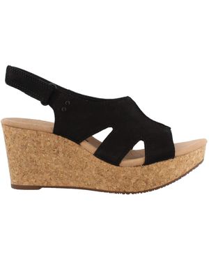 Clarks Annadel Bari Platform, Black Nubuck