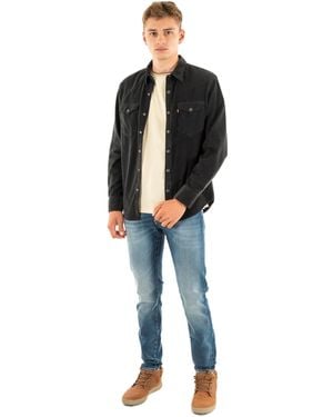 Levi's Barstow Western Standard Jet Black Cordu - Blue