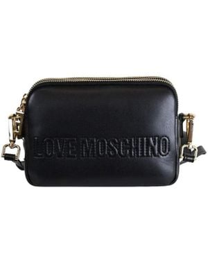 Love Moschino Shoulder Bag With 4 Zippered Dividers Jc4345 - Black