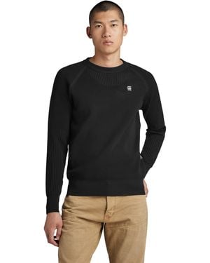 G-Star Engineered Knitted Pullover - Schwarz
