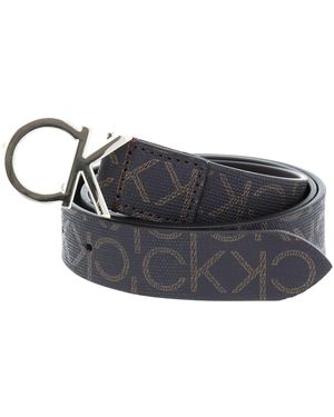 Calvin Klein CK Mono Belt W75 Brown Monogram - Nero