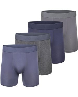 New Balance Ultra Smooth Microfiber Lightweight Breathable Performance Boxer Brief Underwear - Blue