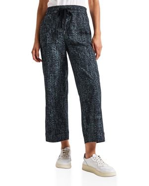 Street One 3716469 Casual Fit Hose mit Turn-Up - Blau