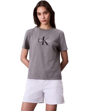 Calvin Klein Jeans T-shirts Voor - Paars