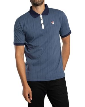Fila Uomo Polo A Righe Vintage Classica BB1 - Blu
