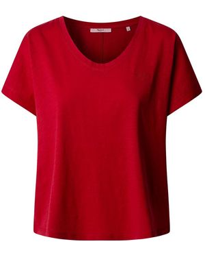 Pepe Jeans Malena V-hals T-shirt - Rood
