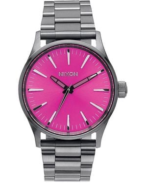 Nixon Sentry 38 Ss -spring 2017- Gunmetal/pink Sunray - Multicolour