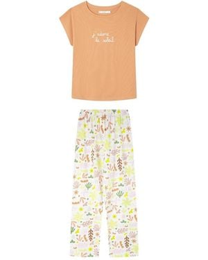 Women'secret Long Pyjama Weekly Hope Pijamas - Blanco