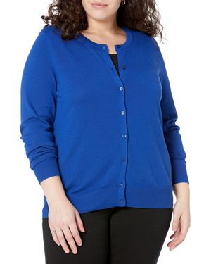 Amazon Essentials Lightweight Crewneck Cardigan Sweater Maglione - Blu