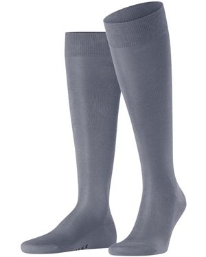 Esprit Falke Tiago M Kh Fil D'écosse Cotton Long Plain 1 Pair Knee-high Socks - Blue