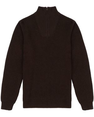 Wrangler Half Zip Knit Pullover Sweater - Schwarz