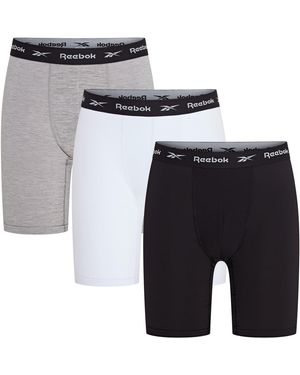 Reebok Uomo, Pantaloncini Sportivi, Nero/Bianco/Grigio, Confezione da 3, Grande