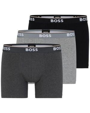 HUGO Boss 3-pack Cotton Boxer Brief - Grey