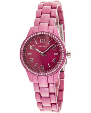 Guess Orologio Analogico da Donna con Cinturino in Placcato in Acciaio Inox W80074L1_rosa
