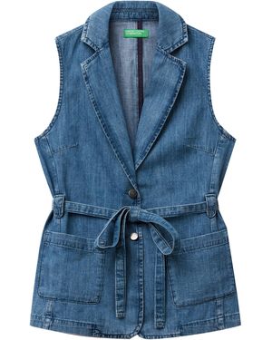 Benetton Giacca S/M 2kowdj00z Jacke - Blau