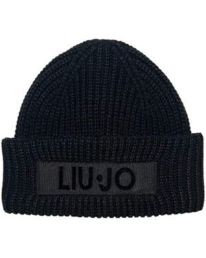 Liu Jo Jeans BERRETTO BEANIE NERO U - Blau