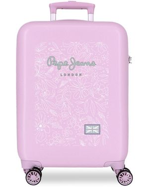 Pepe Jeans Renata Maleta de Cabina Rosa 38x55x20 cms Rígido 2 kgs Cierre de combinación Lateral ABS 2 kgs 35L Equipaje de o by Joumma Bags