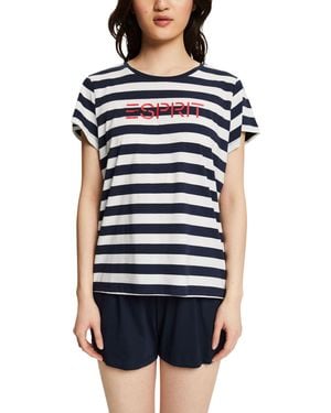 Esprit Bodywear Mia Grs Pj Slv_slg Pyjamaset - Blauw