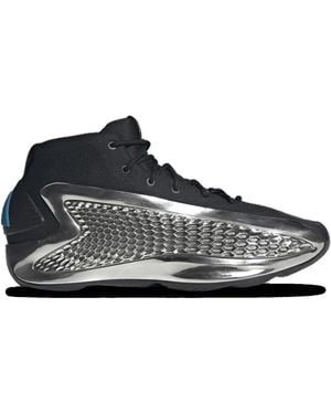 adidas Anthony Edwards 1 Mid - Men's (ji0424, Silver/black), Silver/black, 8.5 Uk