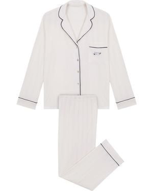 Women'secret Long Pyjama Daily Farmer's Market Pijamas - Blanco
