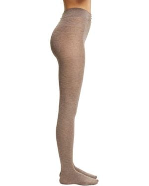 Esprit Plain W Ti Cotton Wool Thick Plain 1 Pair Tights - White