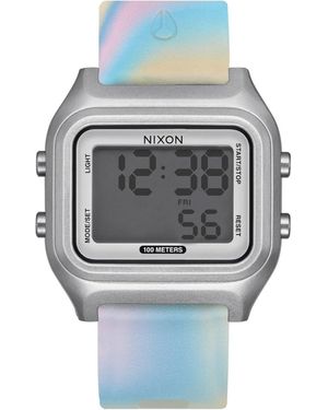 Nixon Digital Quarz Uhr mit Silikon Armband A1399-5229-00 - Grau