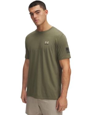 Under Armour Freedom Flag Short Sleeve T Shirt, - Green