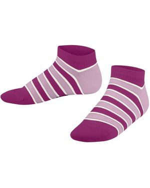FALKE Simple Stripes K Sn cotone bassi fantasia 1 paio - Viola