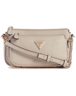 Guess Noelle Double Pouch Crossbody Taupe - Neutro